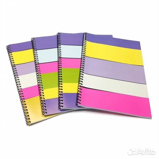 Тетради общие Цветные Полосы, A4, 4 штуки, 60 л