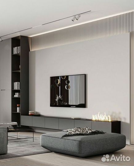 TV зона со шкафами на заказ