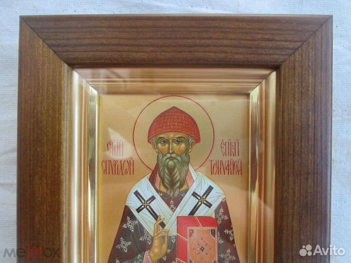 Икона святой спиридон тримифунтский с частицей пок