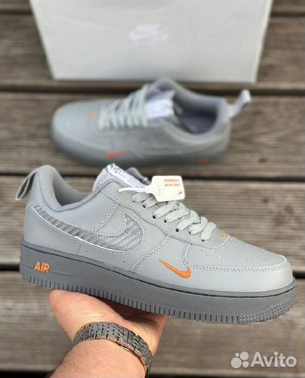 Nike air force 1 серые 2 разм. 42