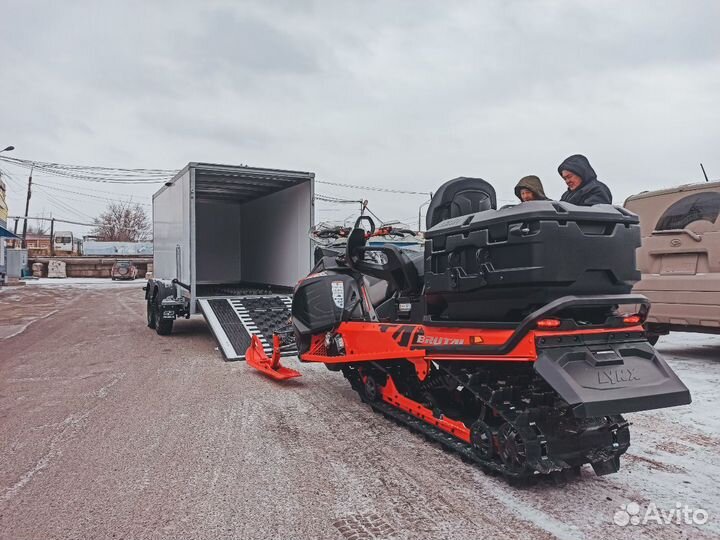 Прицеп фургон с трапом, для снегохода, 3,5х1,49м