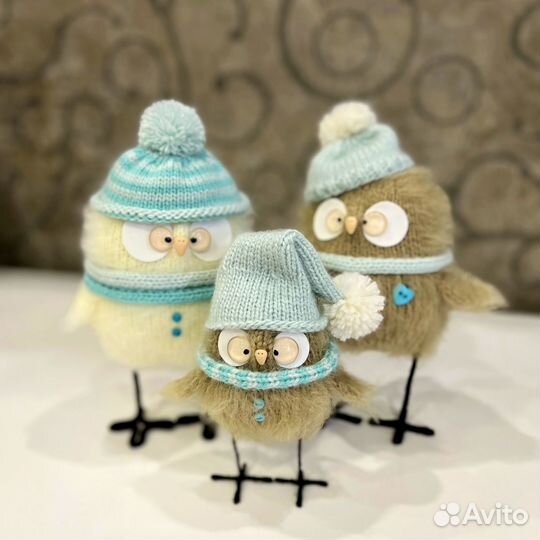 Сова, птица счастья, handmade, интерьерная игрушка