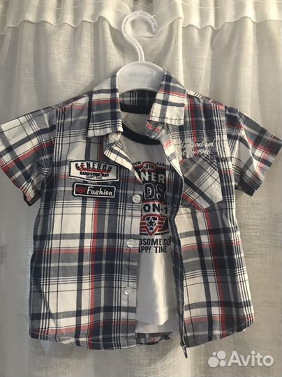 Рубашки на мальчика 86-100 размер