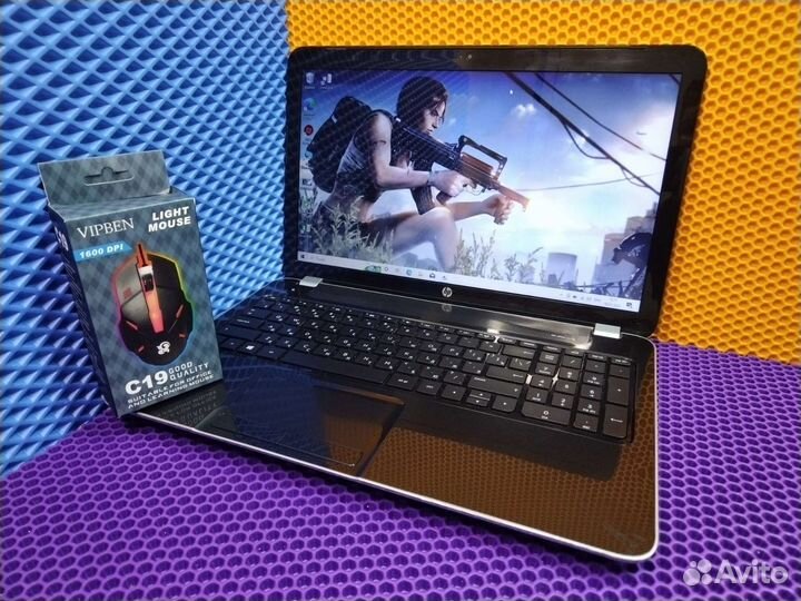 Изящный ноутбук HP 4ядра/4gb/1000gb