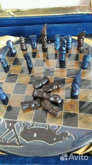 Шахматы декоративные из камня (ручная работа)