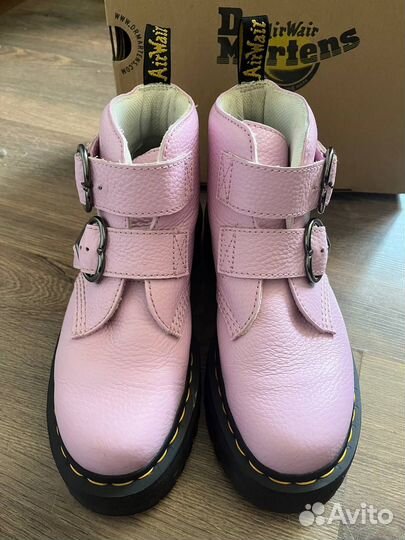 Ботинки DR martens devon heart розовые