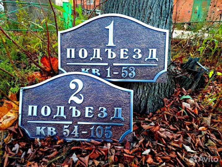 Адресные таблички из металла
