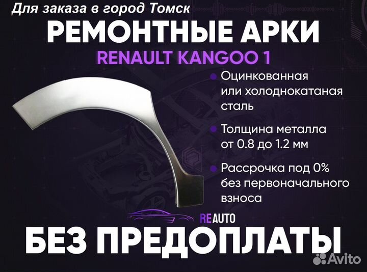 Ремонтные арки на Renault kangoo 1