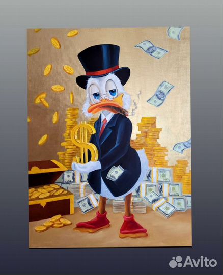 Картина Скрудж Макдак Денежная картина