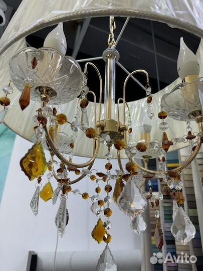 Люстра подвесная абажур 4 рожка