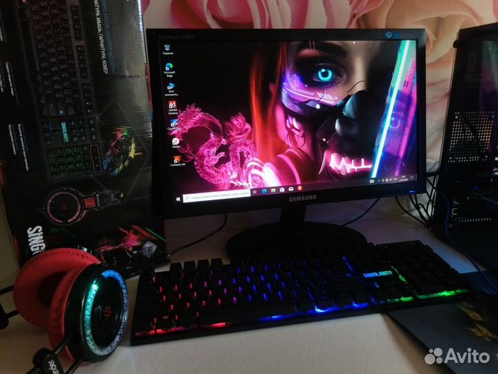 Игровой 4ядра, 16озу, ssd, rx 550,моник, переферия