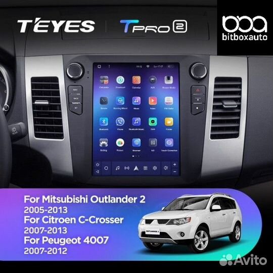 Tesla style Teyes tpro 2 4/64 Mitsubishi Outlander