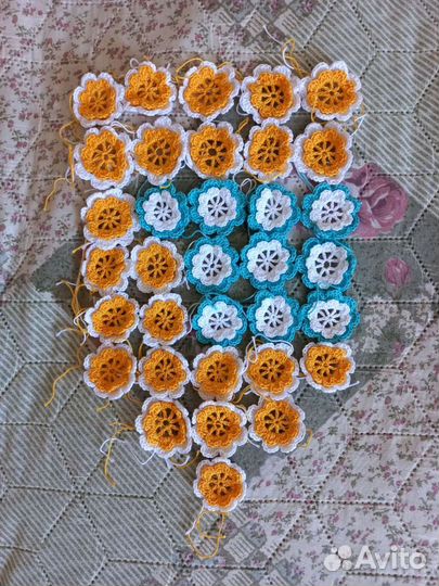 Вязаные цветы заготовки