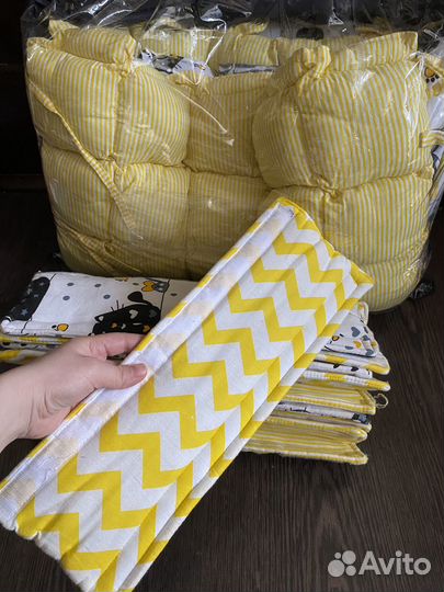 Бортики на липучках детские в кроватку