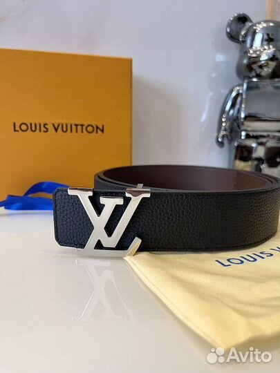 Мужской кожаный двусторонний ремень Louis Vuitton