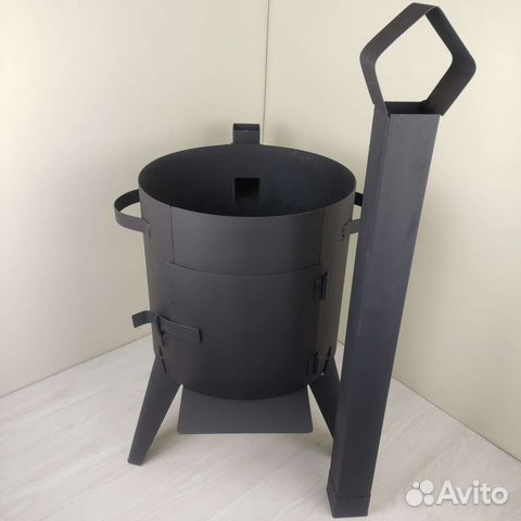 Очаг под казан с дымоходом 12л