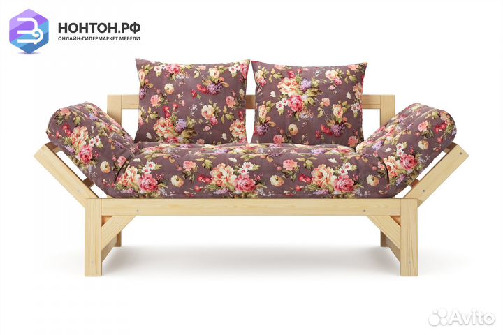 Диван кушетка Амбер бордовый