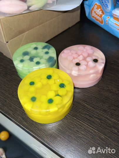 Мыло ручной работы цветы