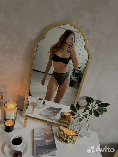 Зеркало в спальню новое Arch золото поталь