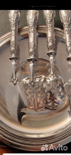 Столовое антикварное серебро 800проба