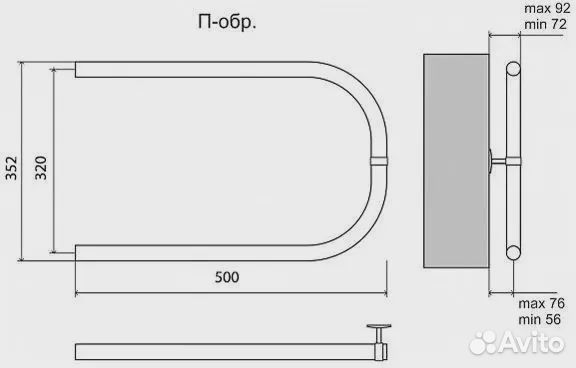 Полотенцесушитель водяной новый terminus 500х352