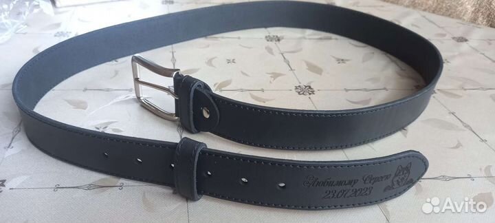Мужской кожаный ремень ручн. работы. Из натуркожи
