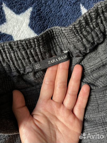 Брюки zara зара укороченные кюлоты шерстяные, р-S