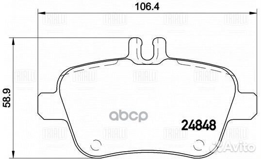 Колодки тормозные дисковые зад. (кмпл. с датч.)