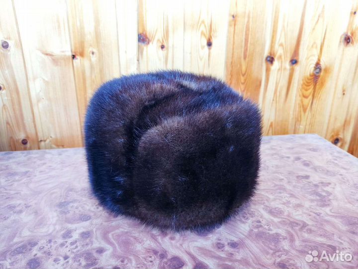 Шапка норковая мужская обманка