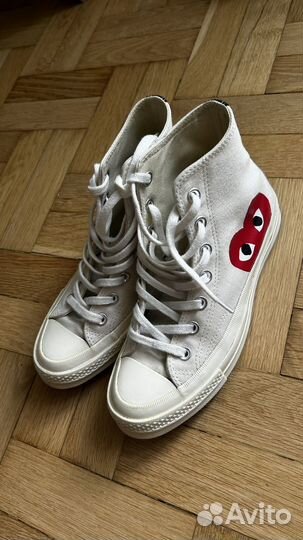 Comme des garcons кеды высокие converse