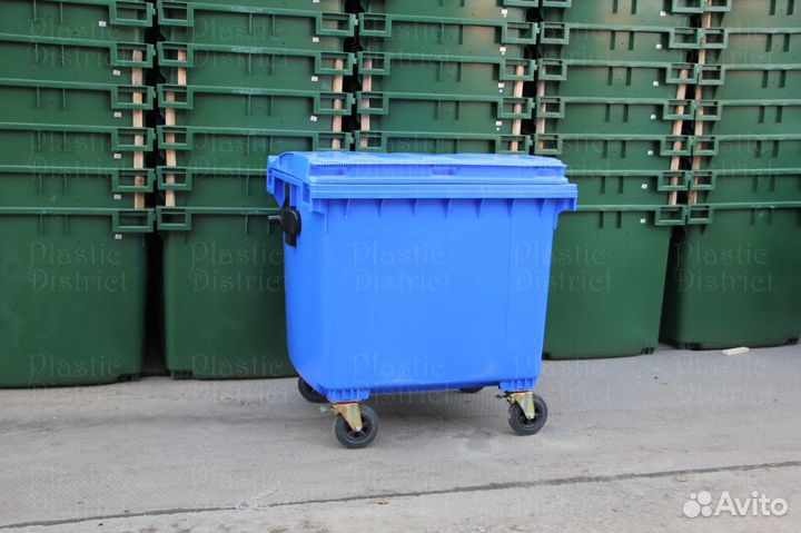 Пластиковый евроконтейнер для мусора 1100л Ч2051