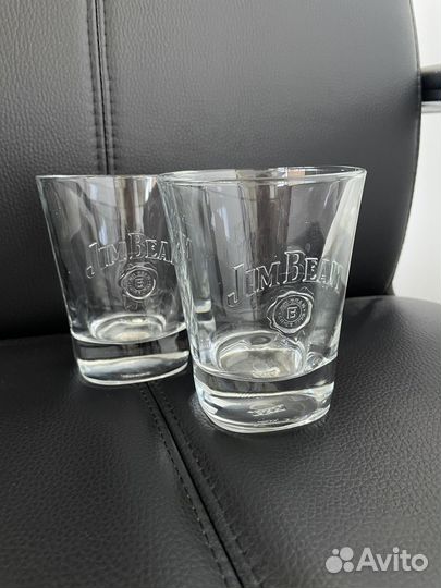 Два бокала для виски фирменные Jim Beam