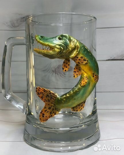 Кружка пивная с декором подарок