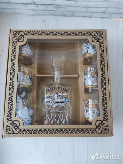 Мужской подарочный набор графин и рюмки