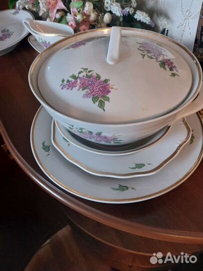 Столовый сервиз сирень дулево