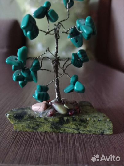 Денежное дерево+бусы, сувенир с Урала