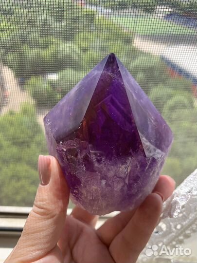 Аметист кристалл, большой, фантомный