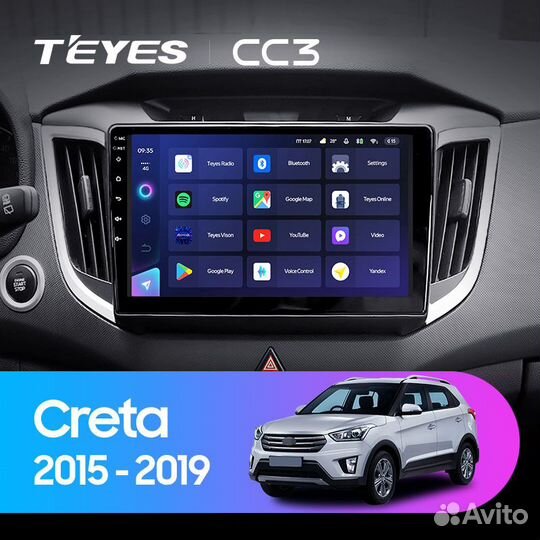 Магнитола Teyes CC3 4/64 для Hyundai Creta