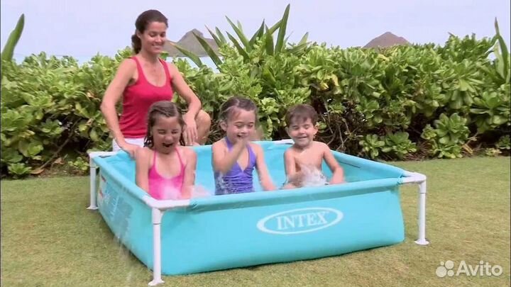 Бассейн Intex каркасный голубой