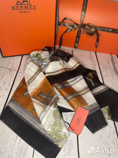 Шифоновый палантин hermes