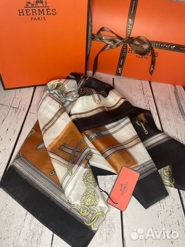 Шифоновый палантин hermes