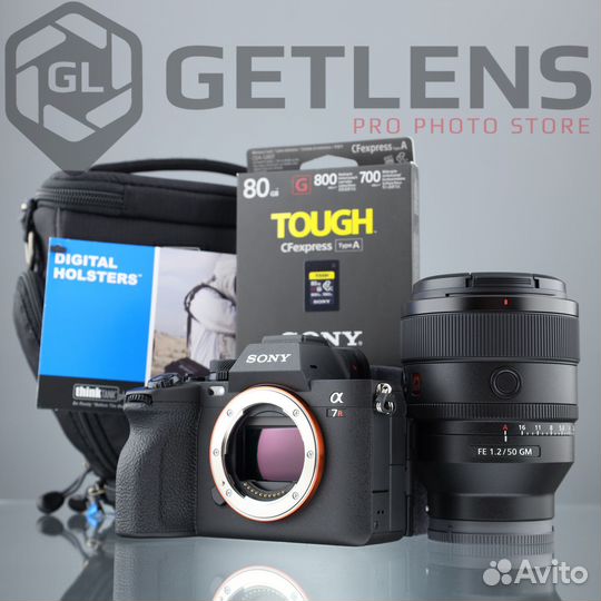 Sony 7R5 + FE 50 GM + Sony 80GB + Holster
