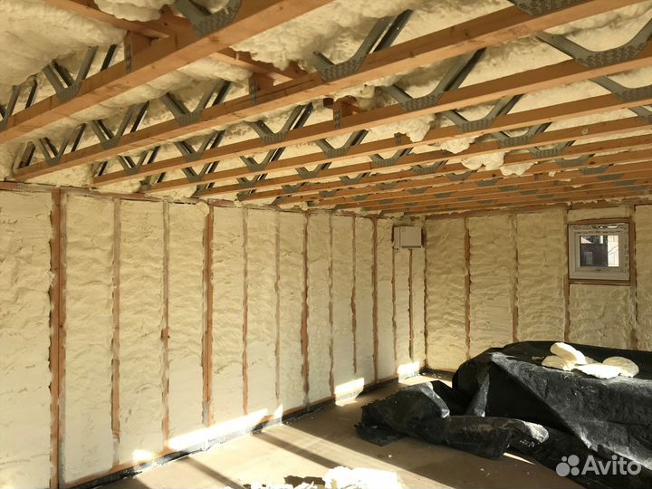 Утепление пенополиуретаном стен дома (коттеджа)