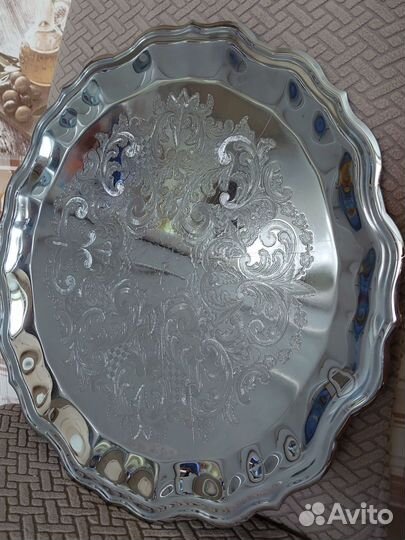 Поднос мельхиоровый СССР Кольчугино