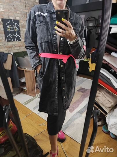 Платье, тренч джинсовое