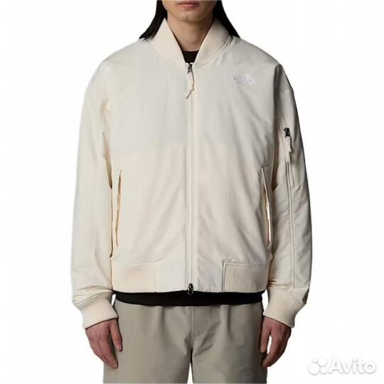 THE north face Puffer Jackets Men Sand Dune White (L)(34)