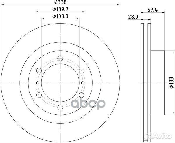 Диск тормозной перед ND1134K nisshinbo