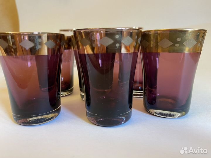 Бокалы, рюмки Богемия. Bohemia Чехословакия