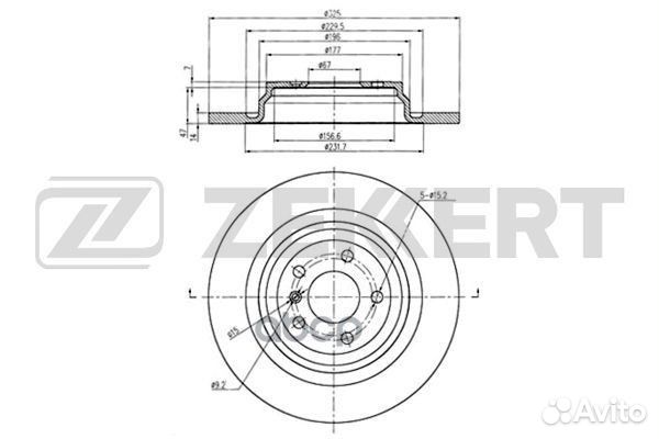 Диск торм. задн. MB M-Class (W166) 11- GLE (W1