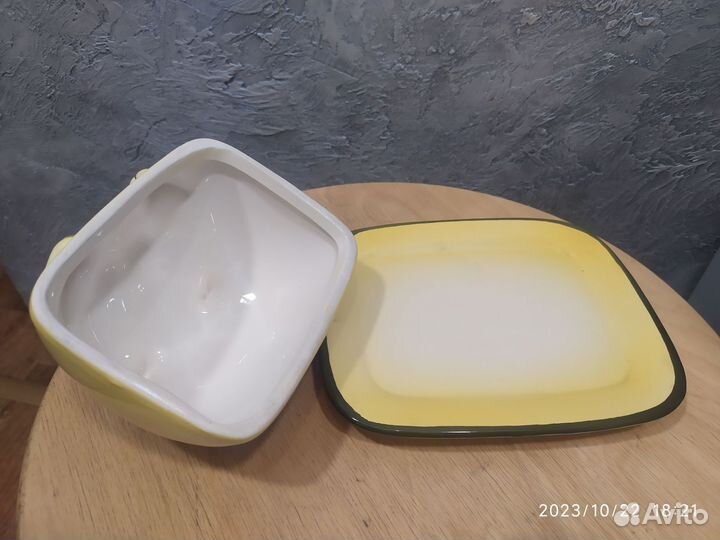 Маслёнка кот керамическая